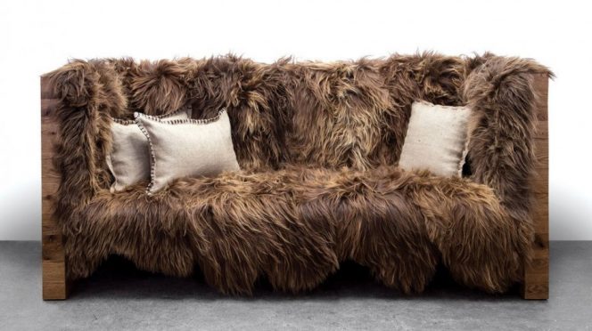 Long Wool Sofa by Sentient Furniture