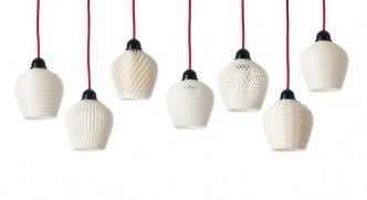 DENTELLE 3D Printed Lampshades by Samuel Bernier