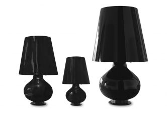 Fontana Total Black Table Lamp by FontanaArte