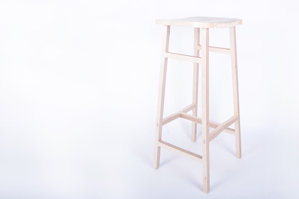 Bracket Stool by Pierre Guibert