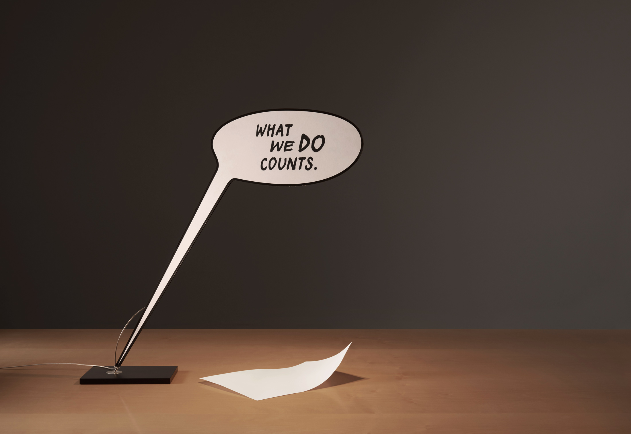 What We Do Counts Table Lamp by Ingo Maurer