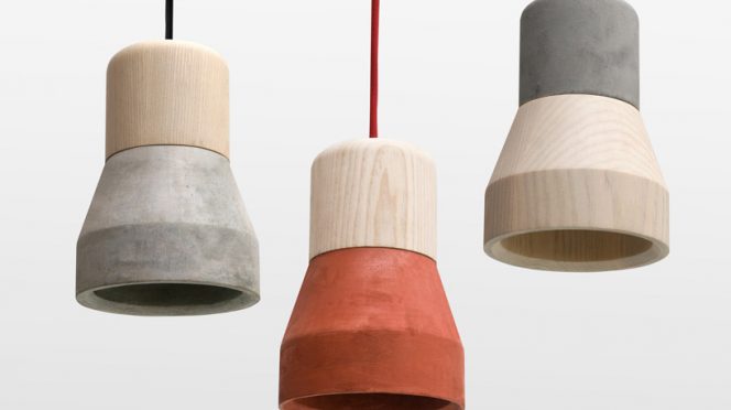 Cement Wood Lamps by Decha Archjananun for IntoConcrete