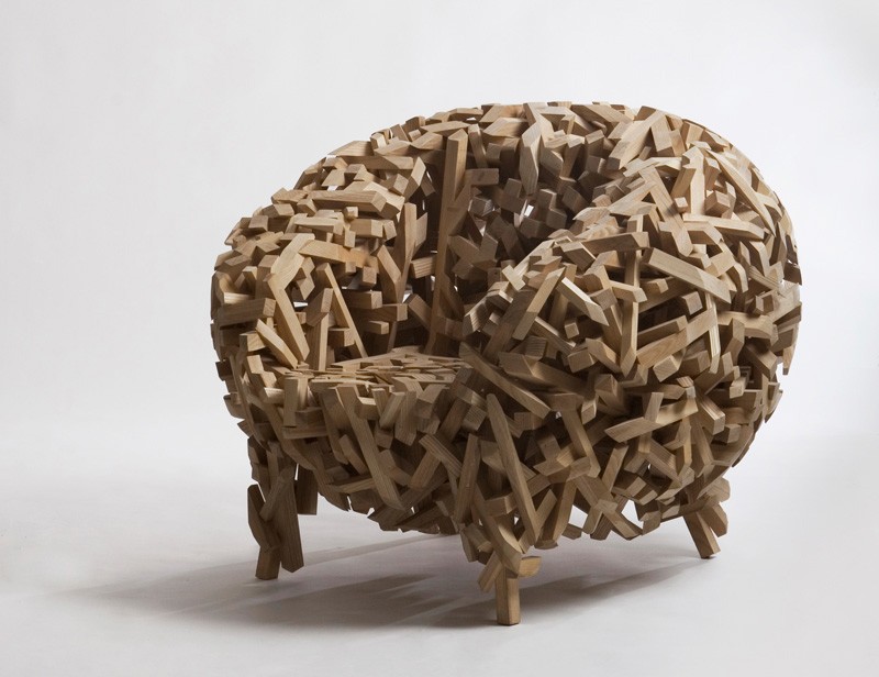 Crossed Stick Chair by Samwoong Lee