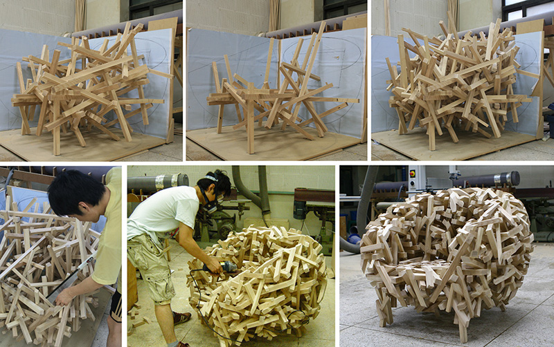 Making of Crossed Stick Chair by Samwoong Lee