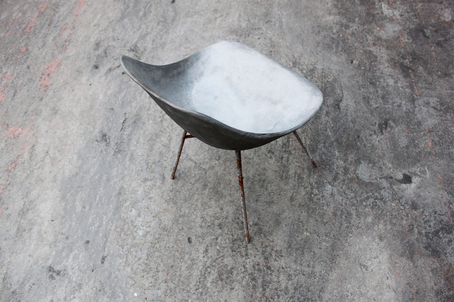D'Hauteville Concrete Chair by Julie Legros & Henri Lavallard Boget
