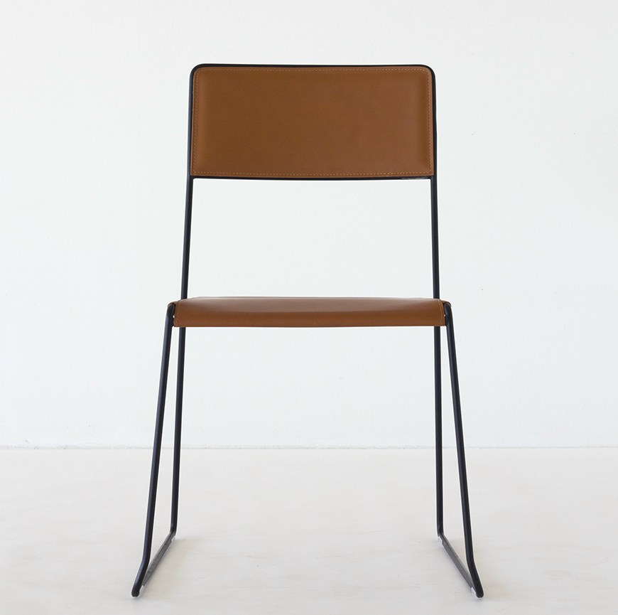 LOG LEATHER Chair by Matteo Manenti & Simone Cannolicchio for Area Declic