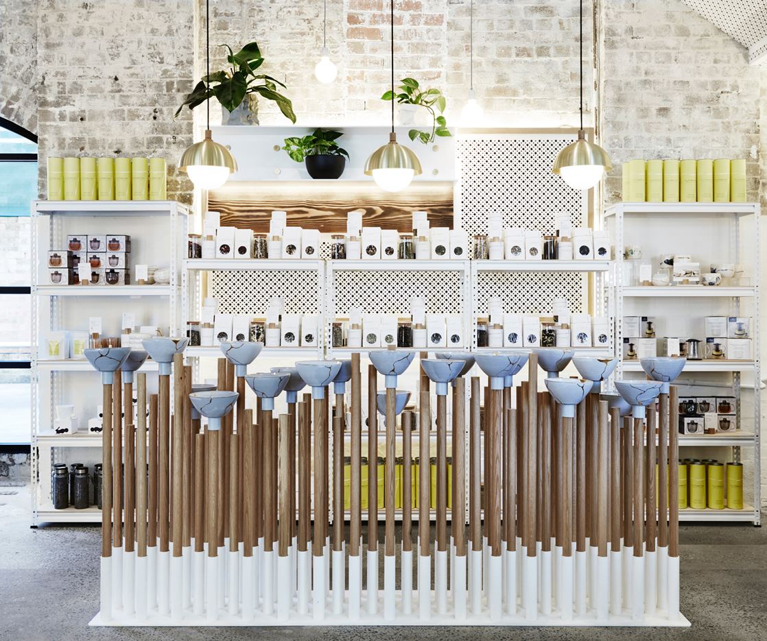 The Rabbit Hole Oraganic Tea Bar in Redfern, Australia by Matt Woods Design