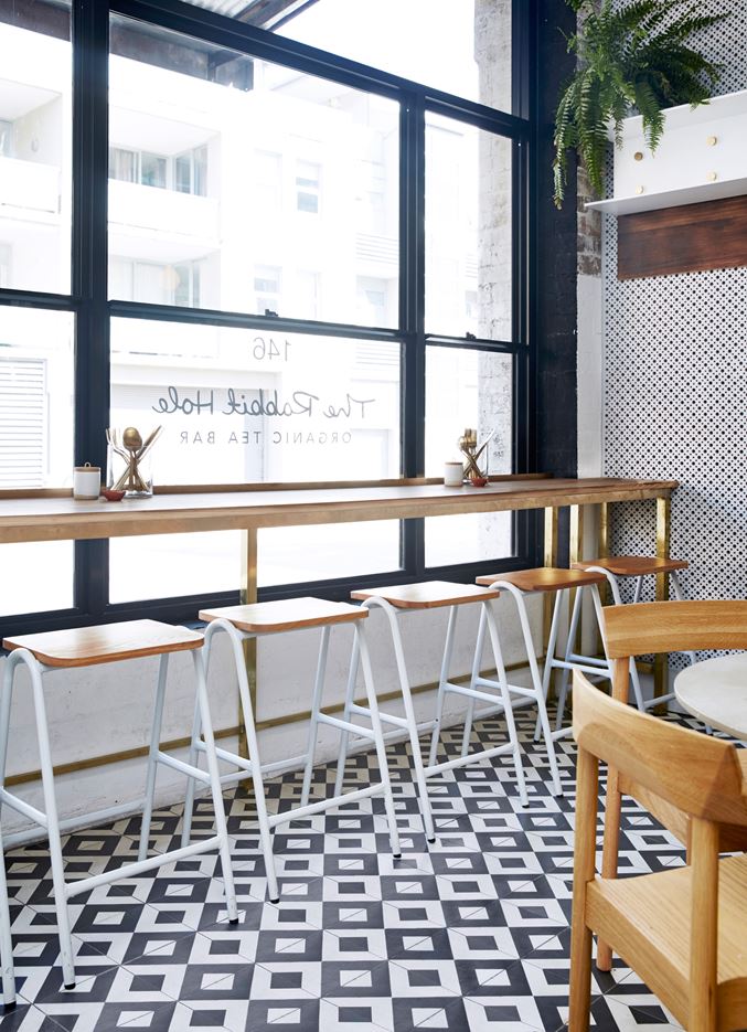 The Rabbit Hole Oraganic Tea Bar in Redfern, Australia by Matt Woods Design