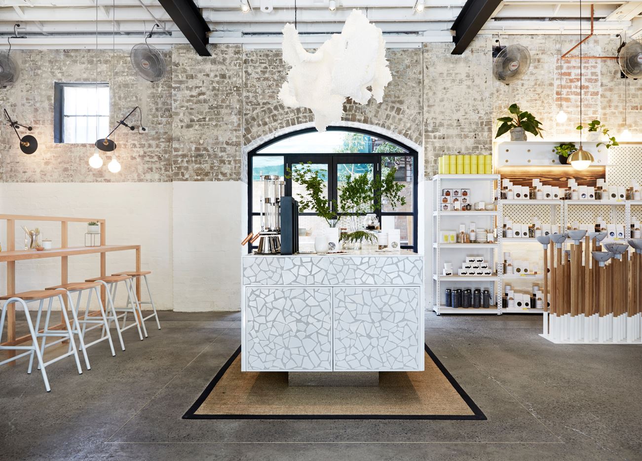 The Rabbit Hole Oraganic Tea Bar in Redfern, Australia by Matt Woods Design
