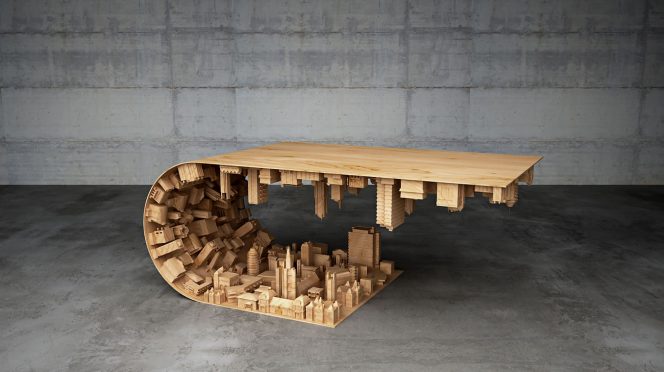 Wave City Coffee Table by Stelios Mousarris