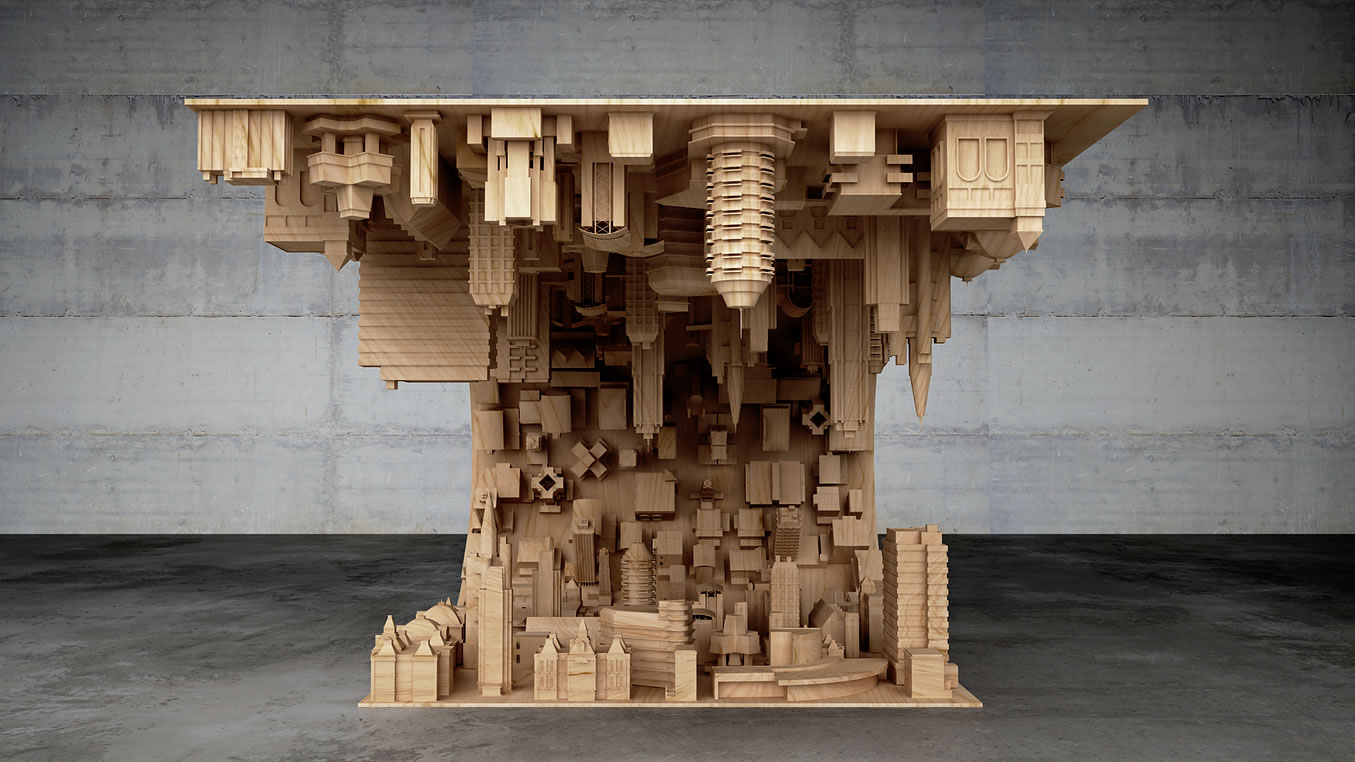 Wave City Coffee Table by Stelios Mousarris