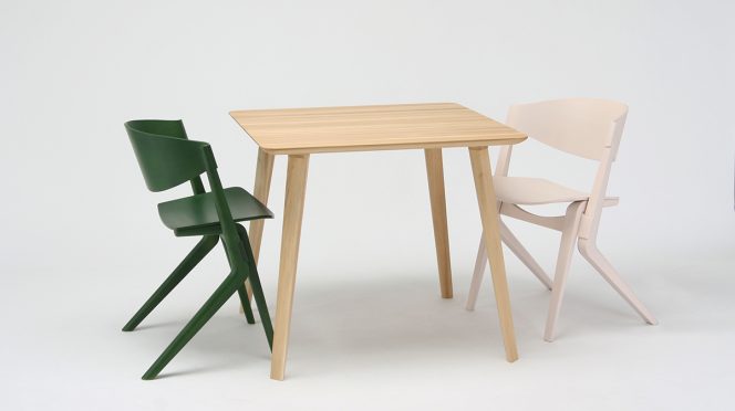 SCOUT Dining Chairs & Dining Table by Christian Haas for Karimoku New Standard