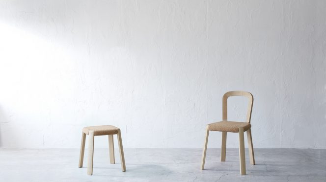 Aizome Chair & Stool by Ryota Yokozeki