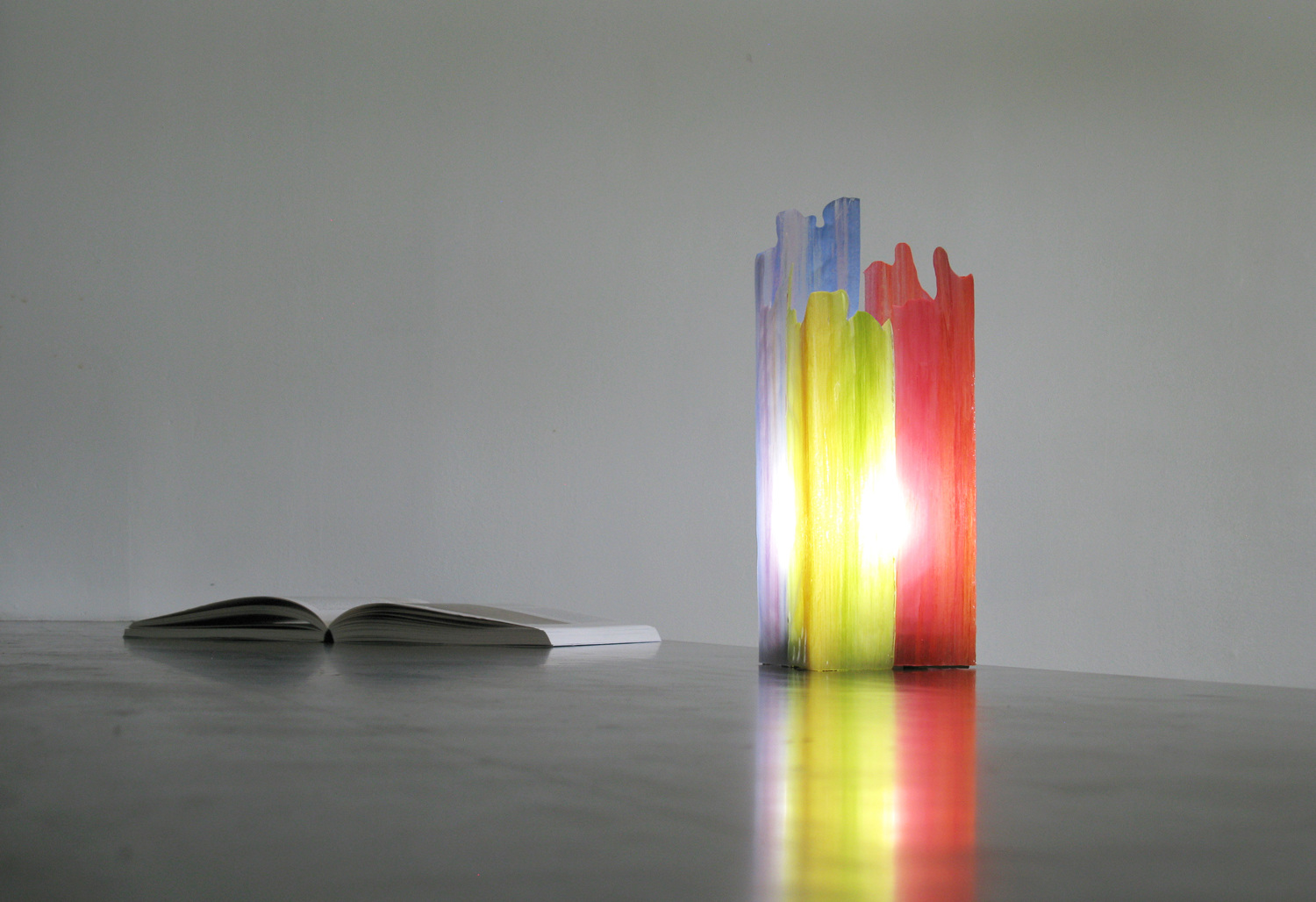 Painterly Spectrum Resin Table Lamps by Taeg Nishimoto
