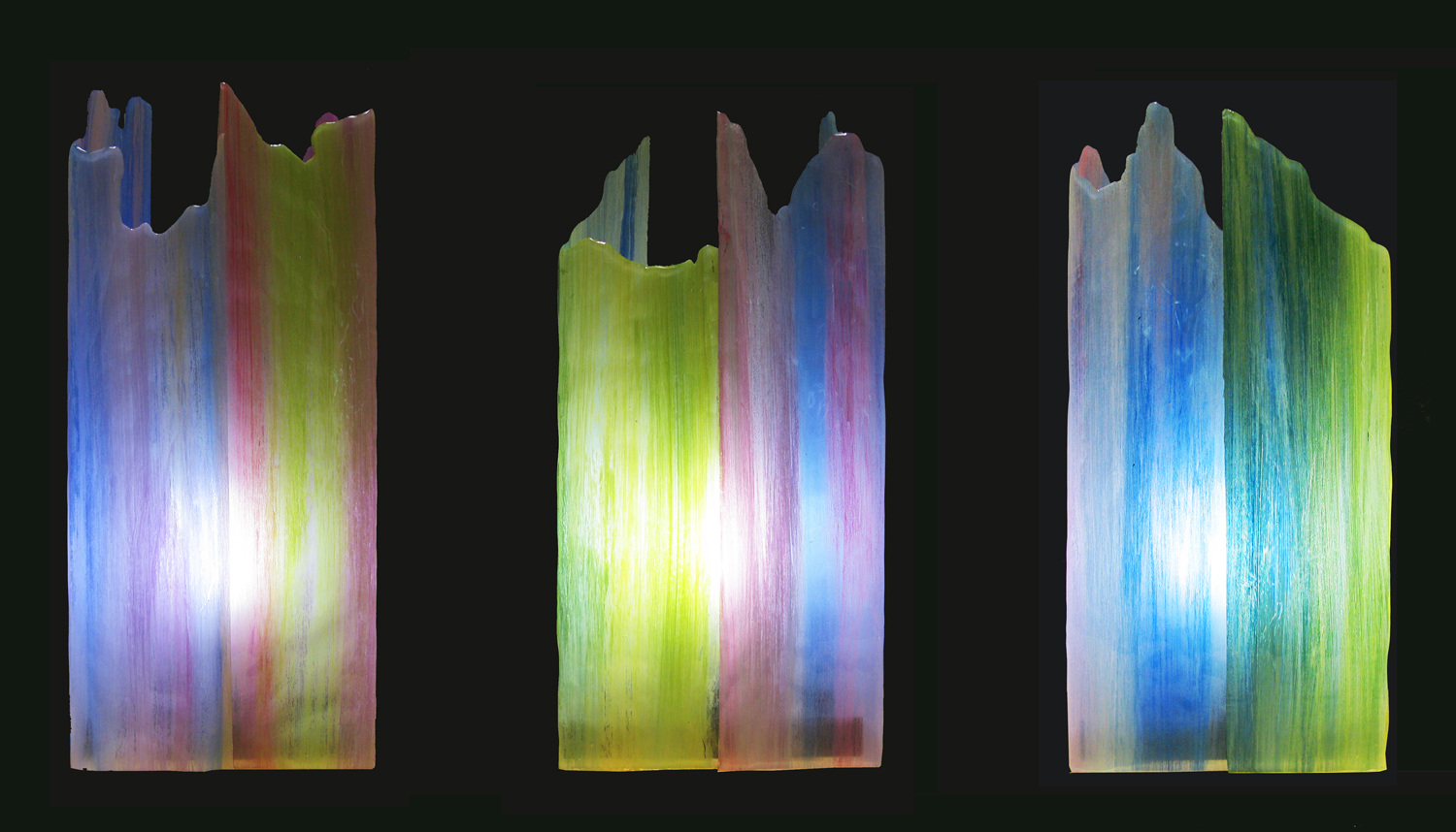 Painterly Spectrum Resin Table Lamps by Taeg Nishimoto