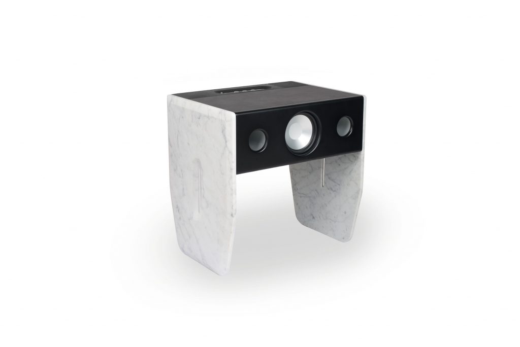 Cube Marble Side Table / Speaker by La Boite Concept