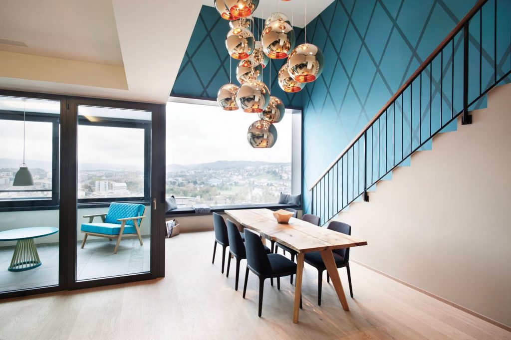 Penthouse Loft Hard Turm Park in Zurich, Switzerland by Dyer-Smith Frey