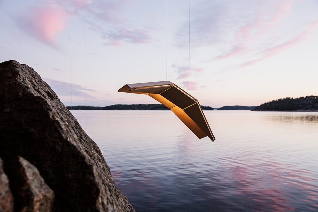 Eagle Pendant Lamp by Gaël Wuithier for Woodlabo