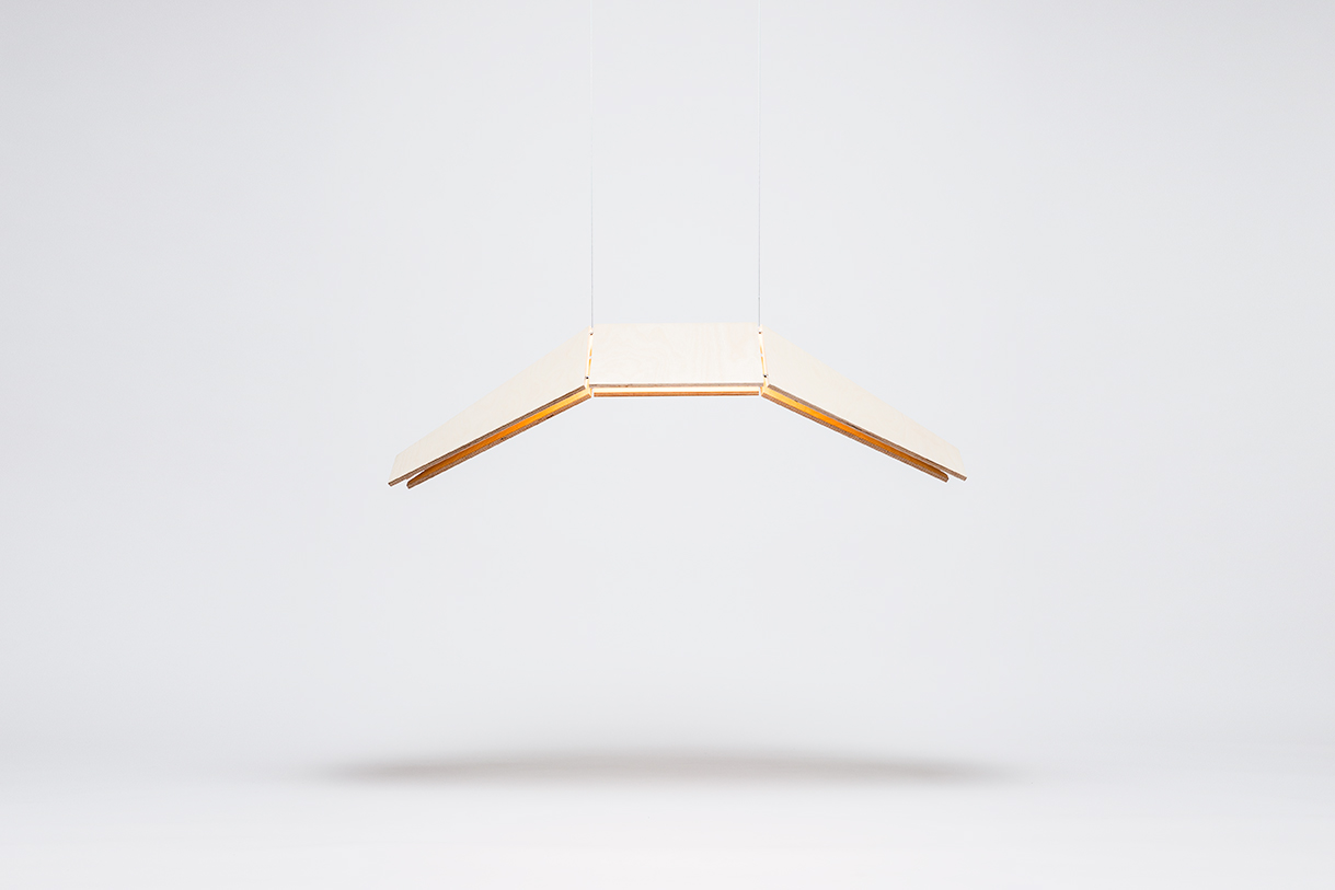 Eagle Pendant Lamp by Gaël Wuithier for Woodlabo