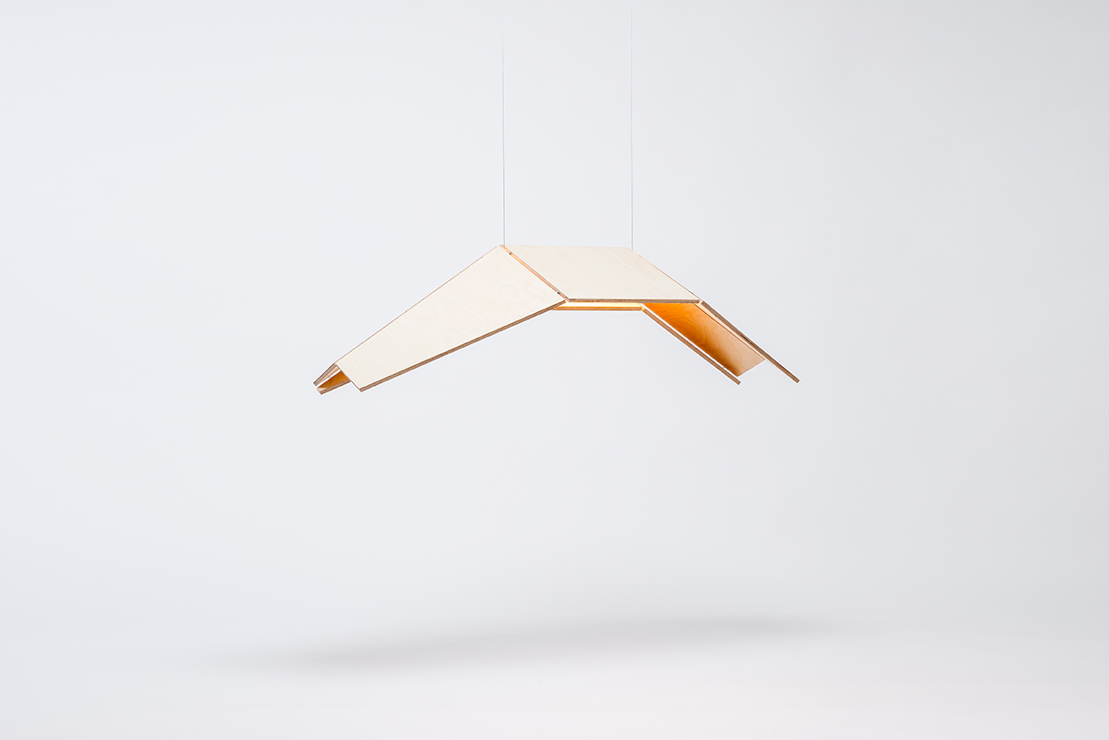 Eagle Pendant Lamp by Gaël Wuithier for Woodlabo
