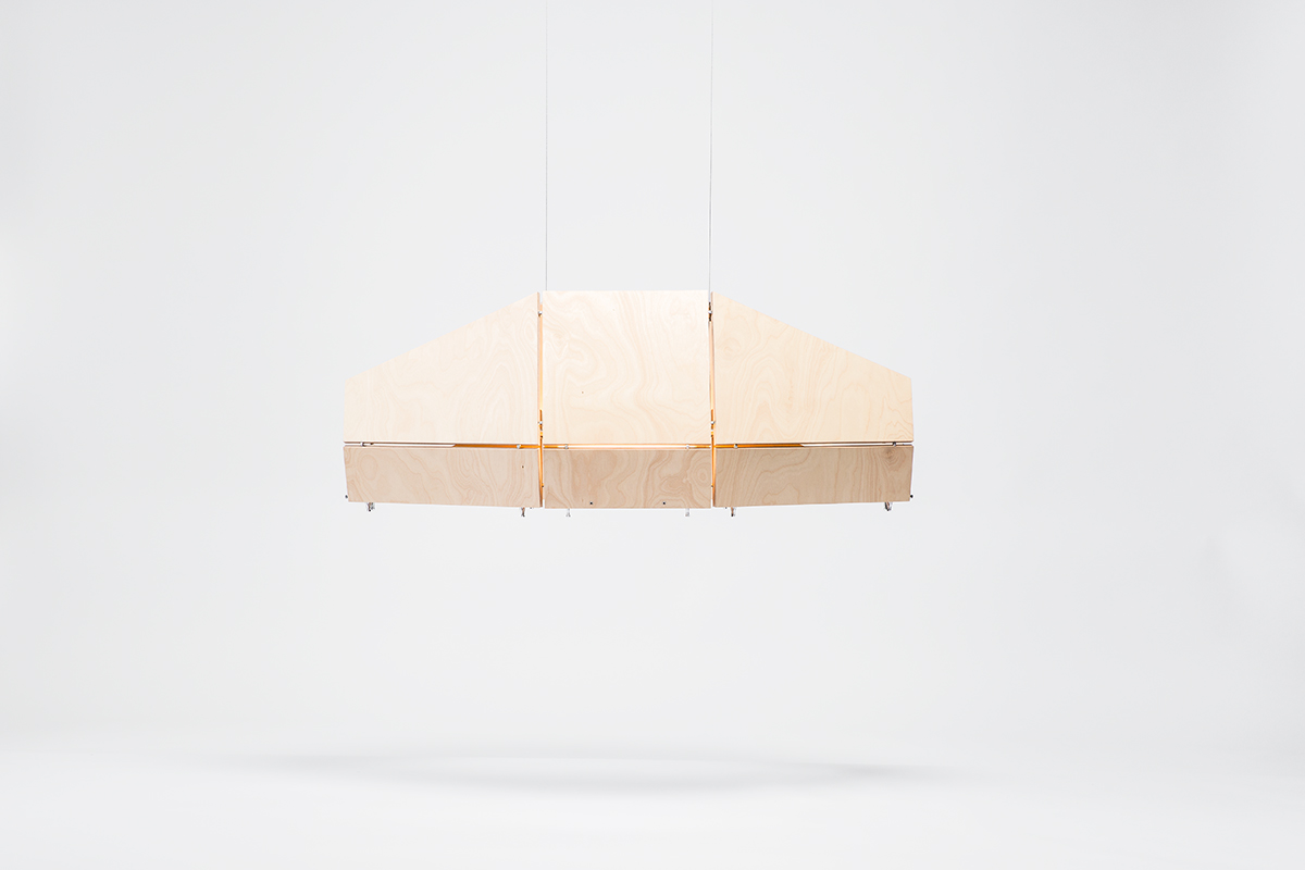 Eagle Pendant Lamp by Gaël Wuithier for Woodlabo