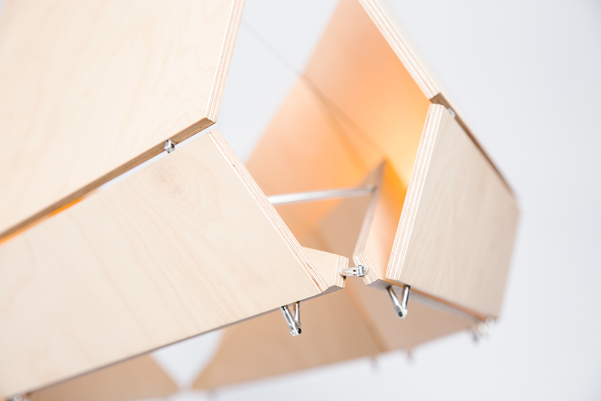 Eagle Pendant Lamp by Gaël Wuithier for Woodlabo
