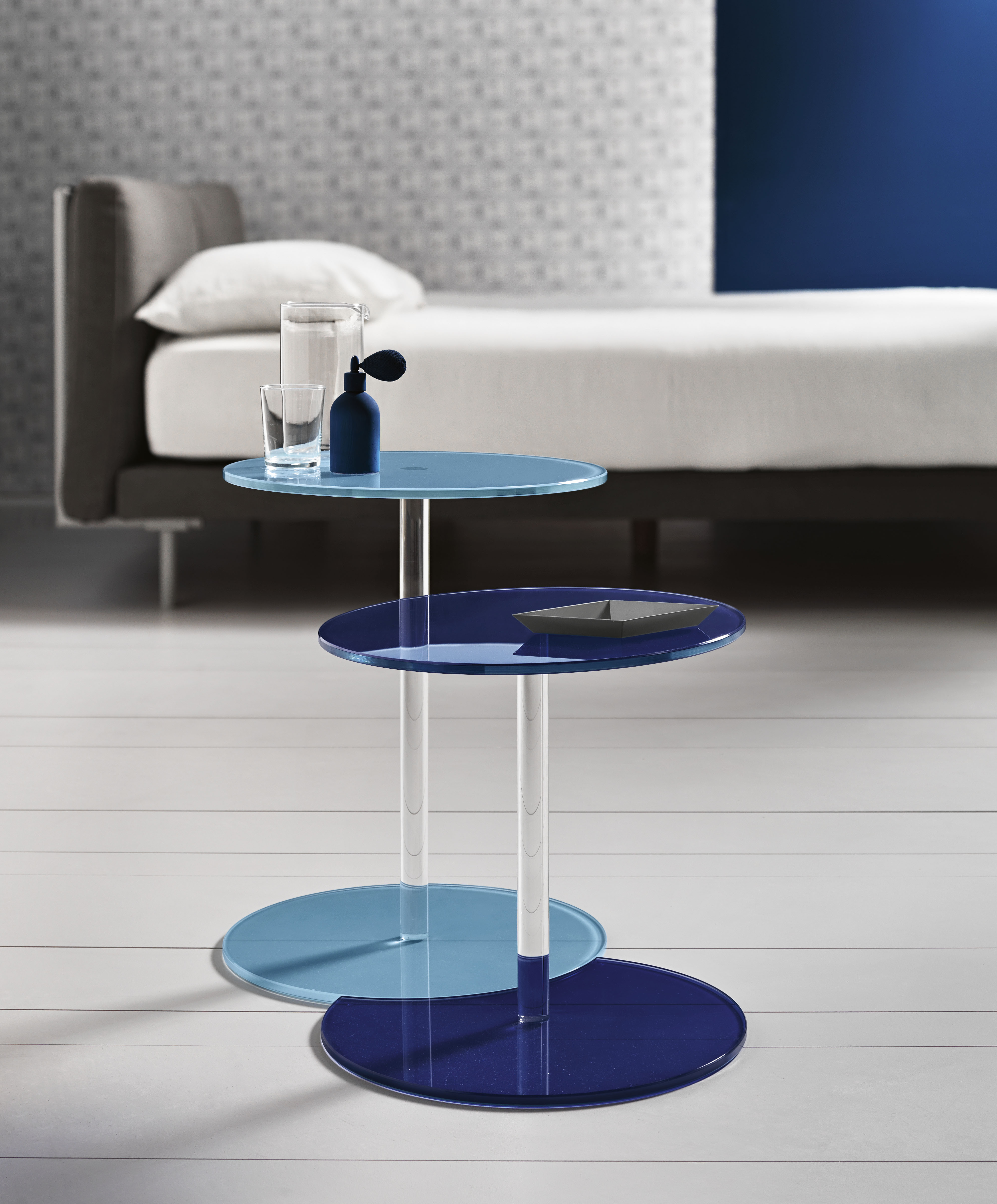 Lens Side Tables by Paolo Grasselli for T.D. Tonelli Design