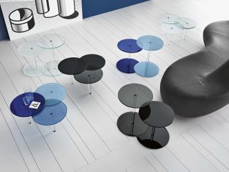 Lenses Side Tables by Paolo Grasselli for T.D. Tonelli Design