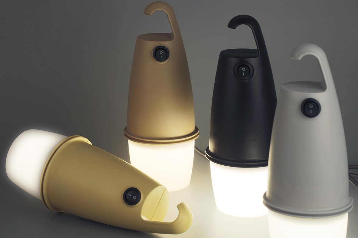 Hook Portable ECO-Conceived Lamps by Oiko for Faro Barcelona
