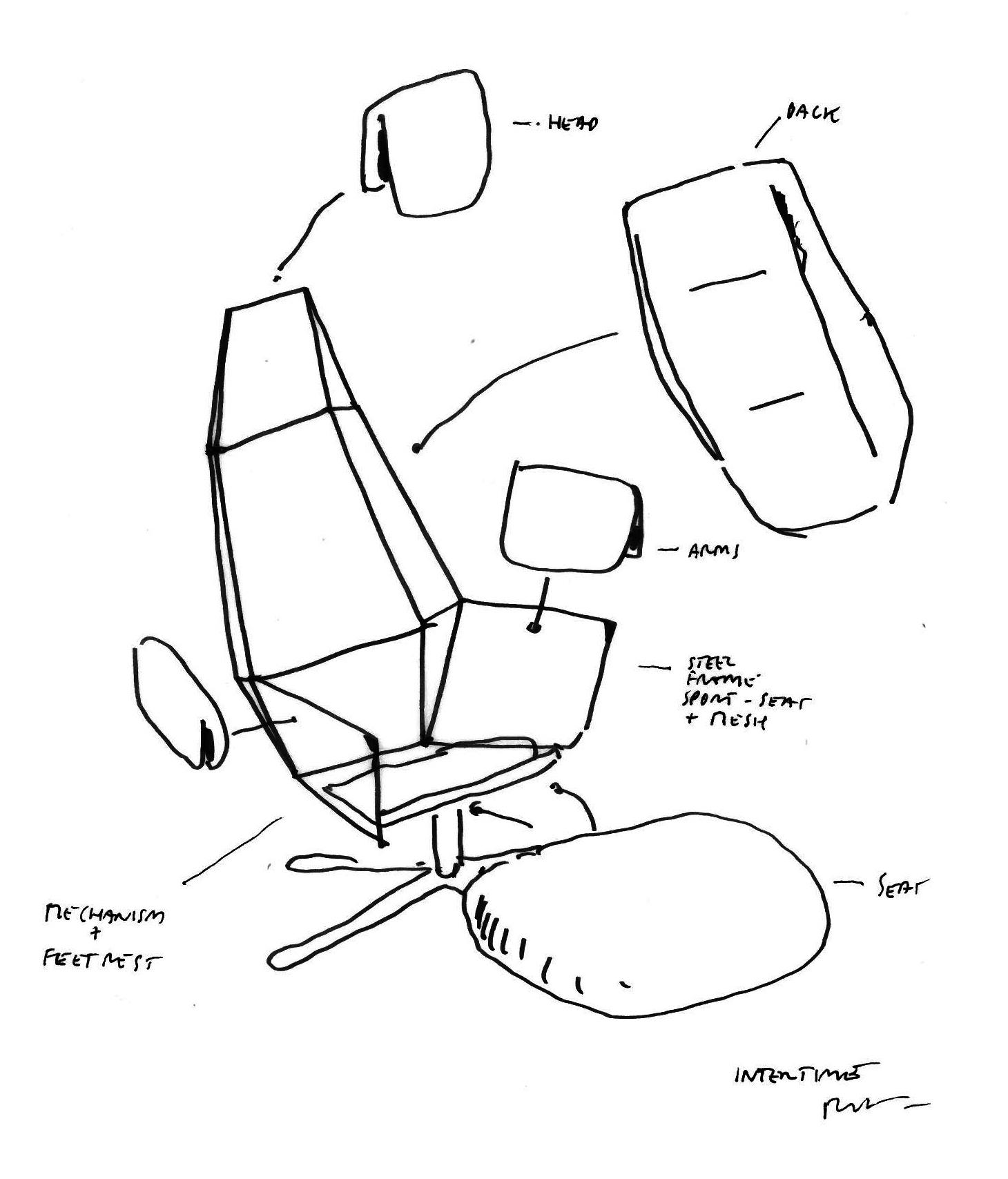 Illustration of Mesh Recliner by Intertime
