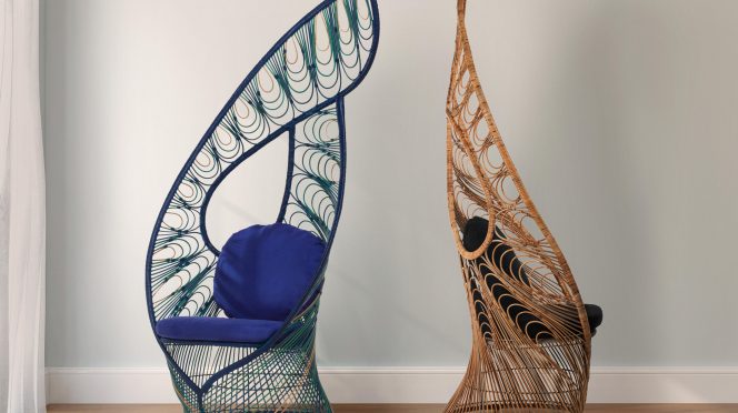 Peacock Easy Armchair by Kenneth Cobonpue