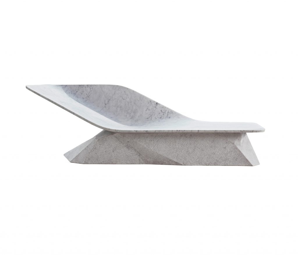 Marble Wing Chaise by Hadi Teherani for Draenert