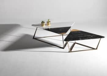 Golden Archer Coffee Tables by Alex Mint
