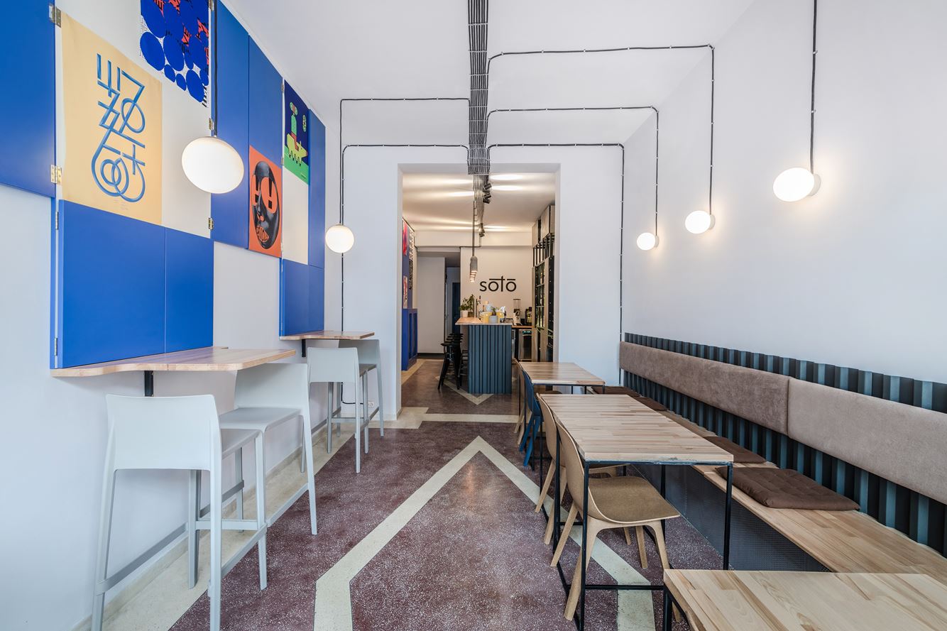 Soto- a café-bar in Bucharest, Romania by 441 Design Studio