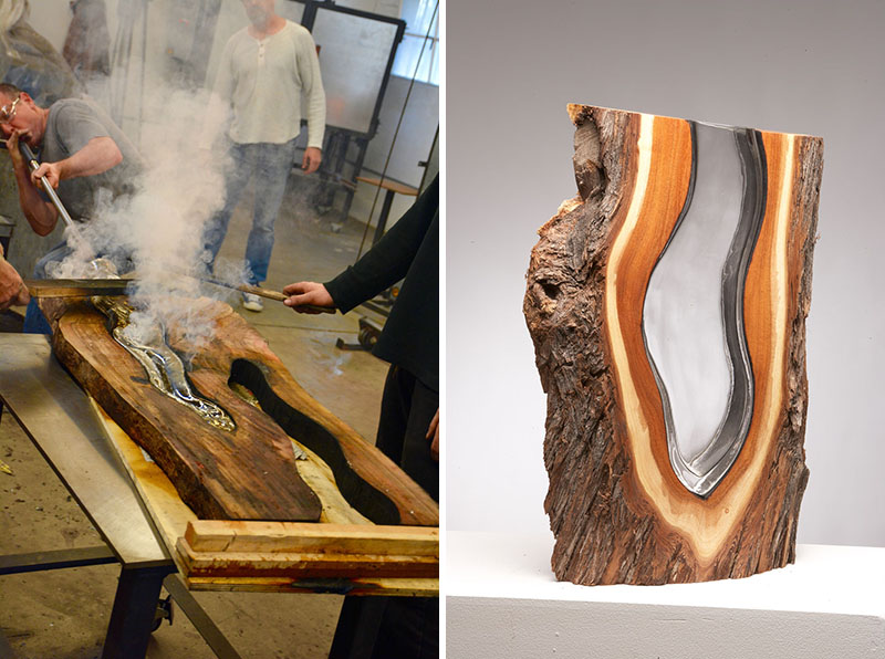 Wood and Glass Collection Sculptures by Scott Slagerman Studio, Jim Fishman