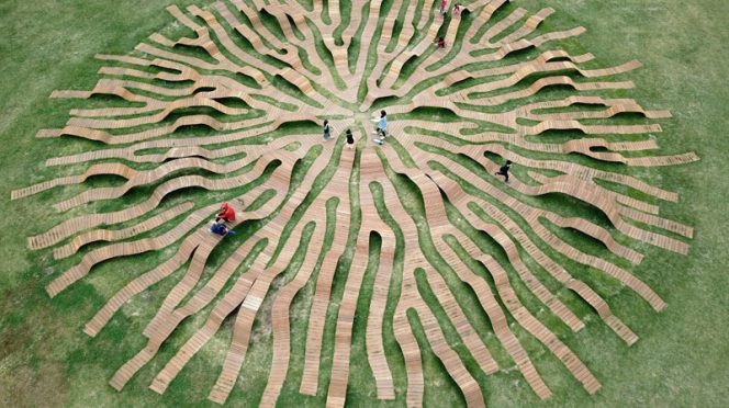 Root Bench in Seoul, South Korea by Yong Ju Lee Architecture