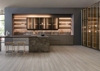 Prime kitchen with Woody Stools by Francesco Meda