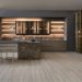 Prime kitchen with Woody Stools by Francesco Meda