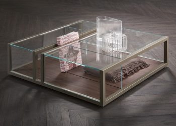 Natevo Square Crystal Coffee Table by Matteo Nunziati