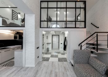 Distinctly Black And White Apartment in Lviv, Ukraine by O.M.Shumelda