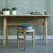 Ball Bearings Allow the Wood Stool to Move Freely