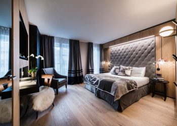 Built-In Headboards by CaberlonCaroppi for Majestic Mountain Charme Hotel