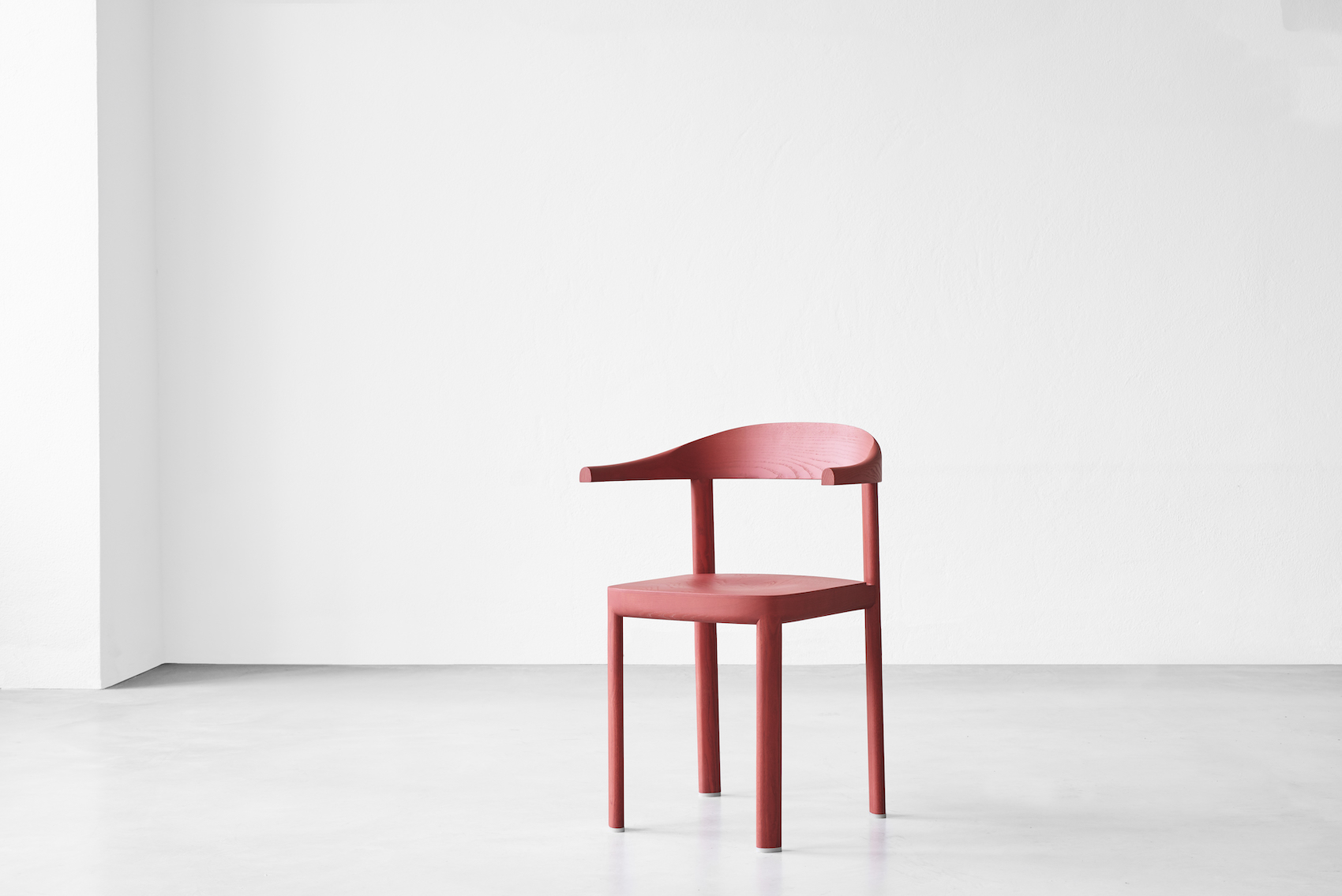Solid Wooden Curv Chair by Jörg Boner