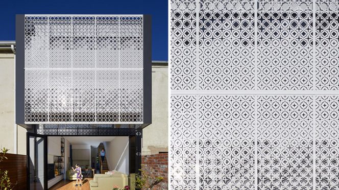 Laser-Cut Metal Screen by Chan Architecture