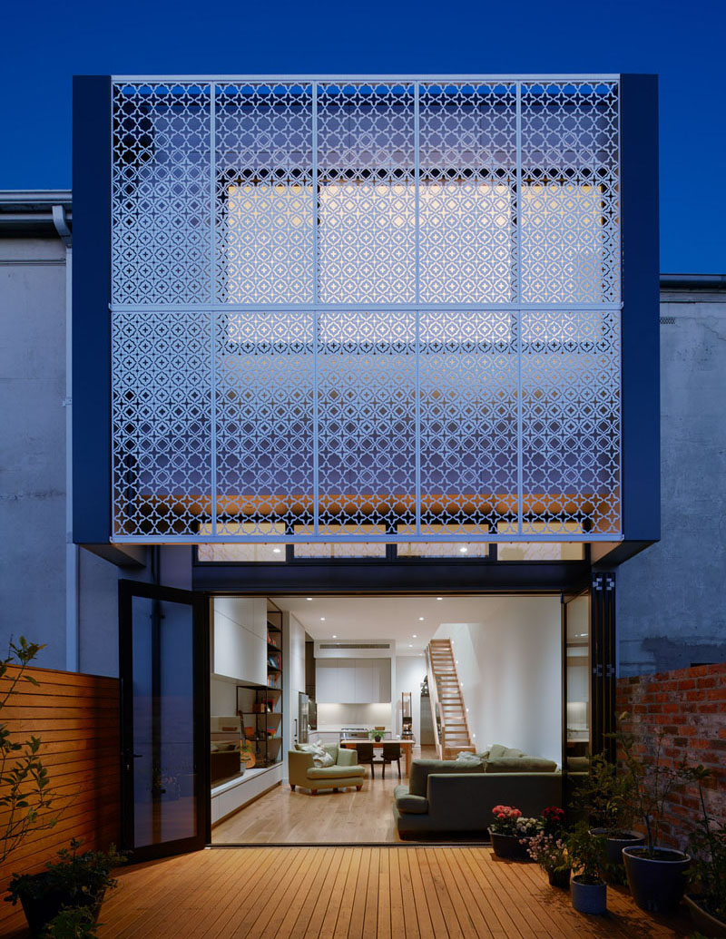 Laser-Cut Metal Screen by Chan Architecture