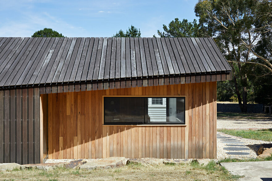 Modern Timber-Clad Addition by Solomon Troup Architects in Eganstown, Victoria, Australia