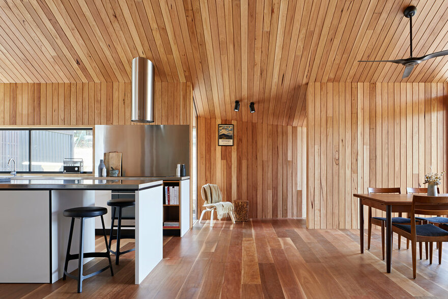 Modern Timber-Clad Addition by Solomon Troup Architects in Eganstown, Victoria, Australia