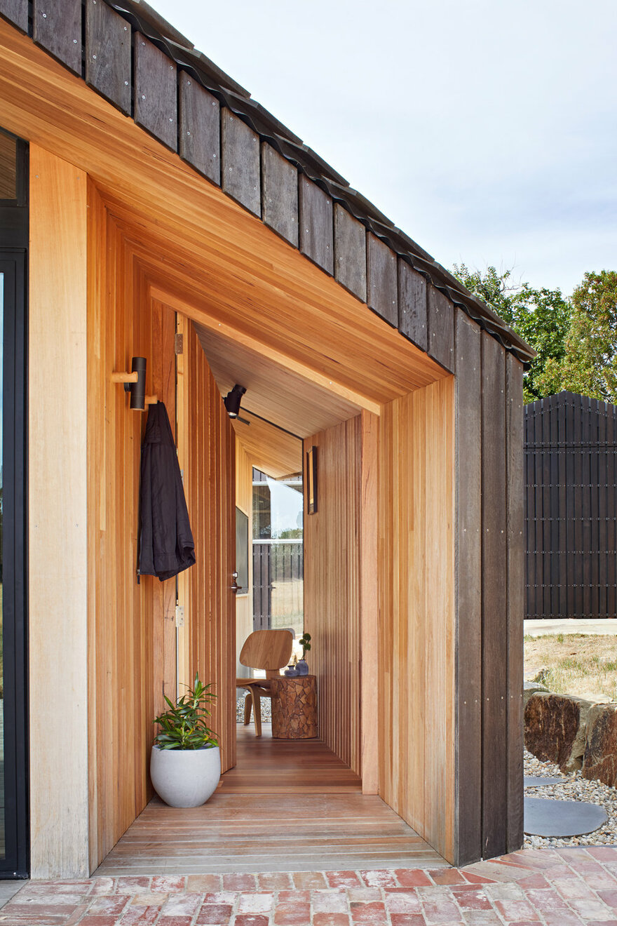 Modern Timber-Clad Addition by Solomon Troup Architects in Eganstown, Victoria, Australia