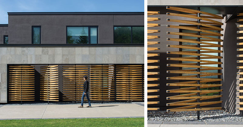 Pivoting Wood Screens by Paul Raff Design in Toronto, Canada