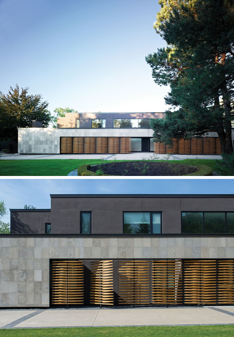 Pivoting Wood Screens by Paul Raff Design in Toronto, Canada